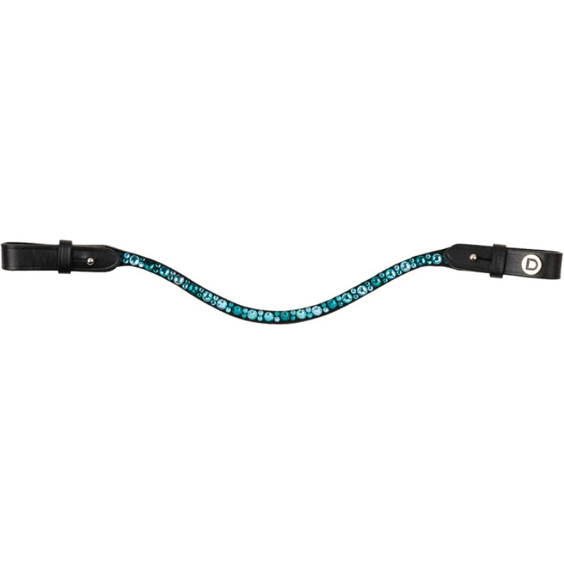 2026 Dublin Ombre Diamante Browband 1031541 - Aqua / Black